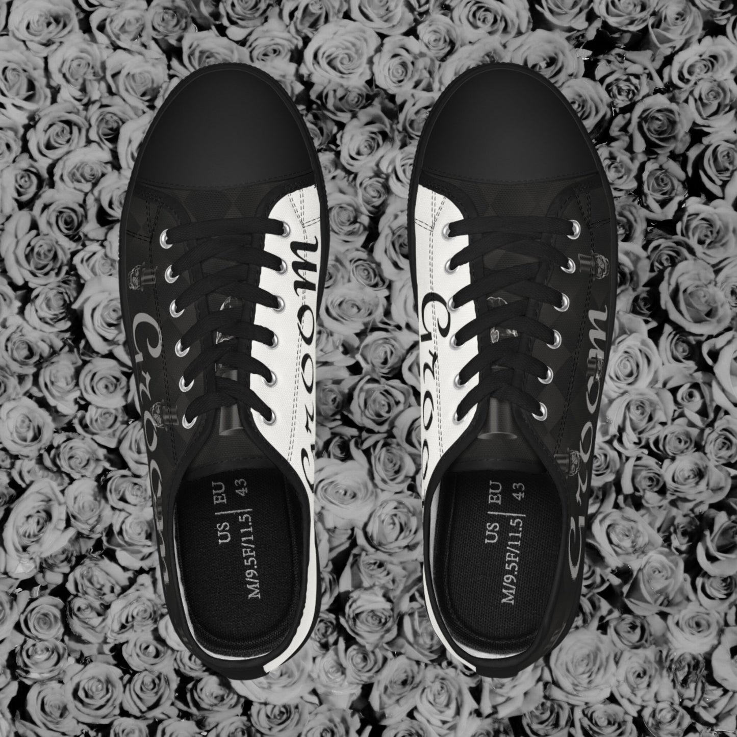 Gothic Groom Sneakers Shoes Brides by Emilia Milan 