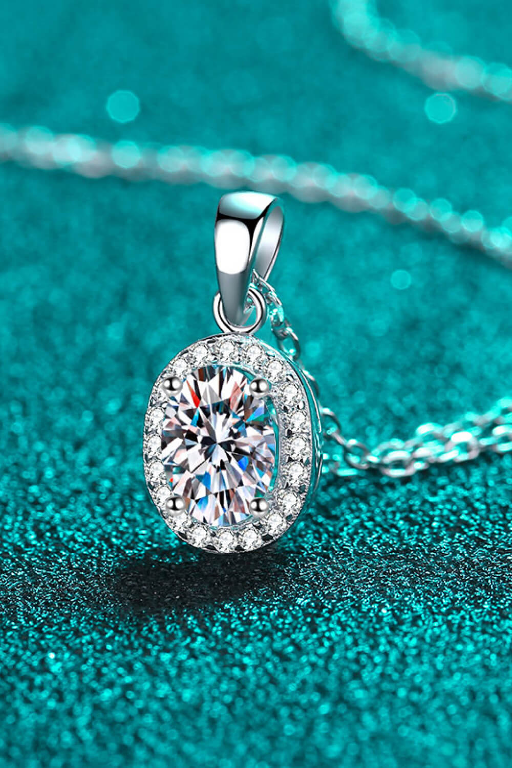 Be The One 1 Carat Moissanite Pendant Necklace Moissanite Jewelry Brides by Emilia Milan 