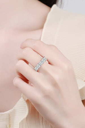 Romantic Surprise 2 Carat Moissanite Rhodium-Plated Ring Moissanite Jewelry Brides by Emilia Milan 