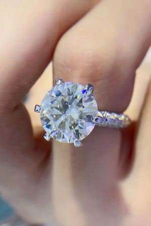 Forever Love Side Stone 5 Carat Moissanite Ring Moissanite Jewelry Brides by Emilia Milan 