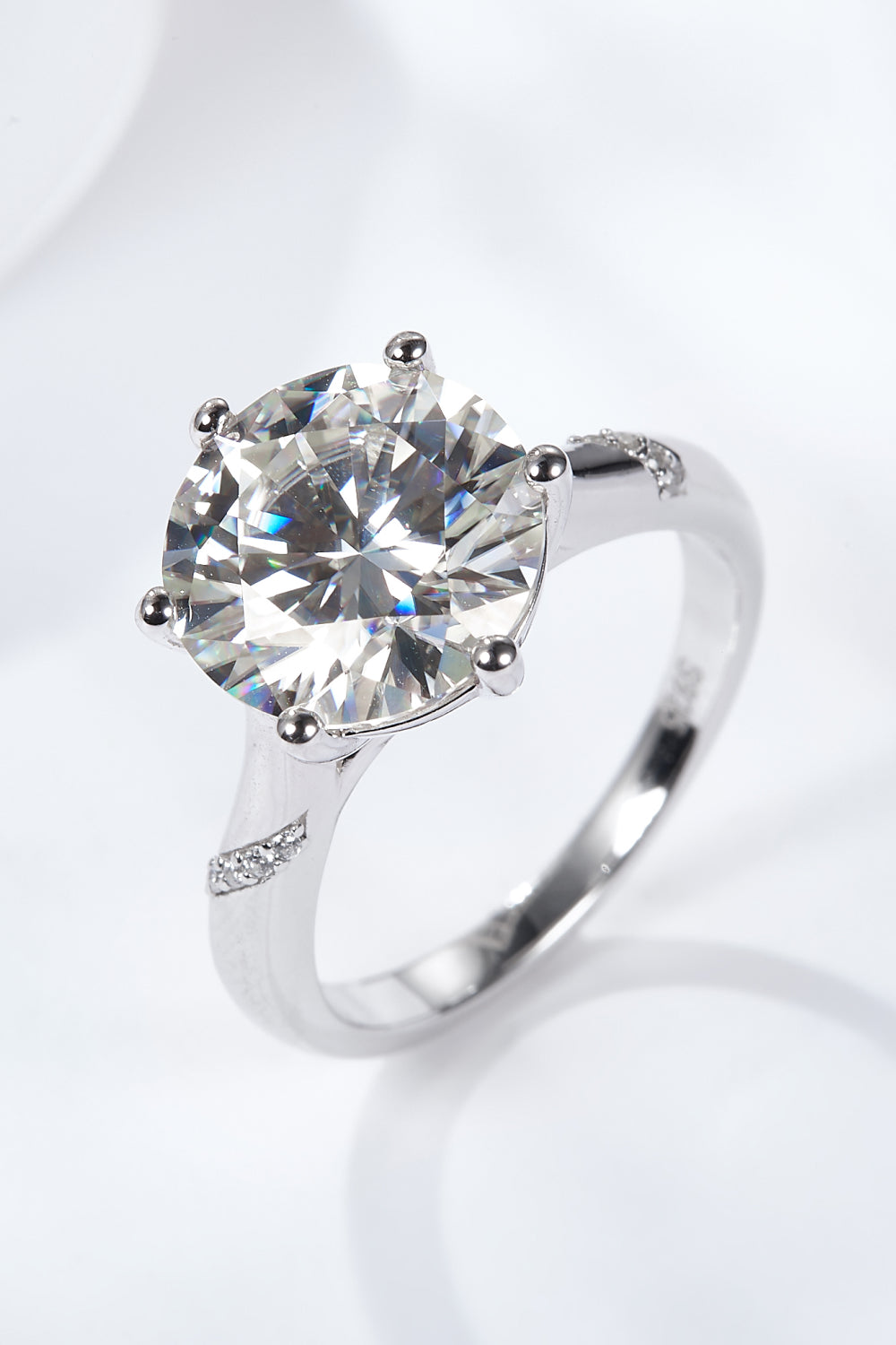 5 Carat  Moissanite Solitaire Ring Moissanite Jewelry Brides by Emilia Milan 