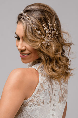 Emma Gold Hair Vine Wedding Hair Vines Brides by Emilia Milan 